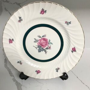Vintage Burleigh Ware Burgess & Leigh China Burslem England Morning Rose Plate